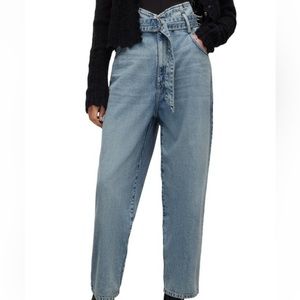 NWT AllSaints Sammy Paperbag Waist Straight
Leg Jeans